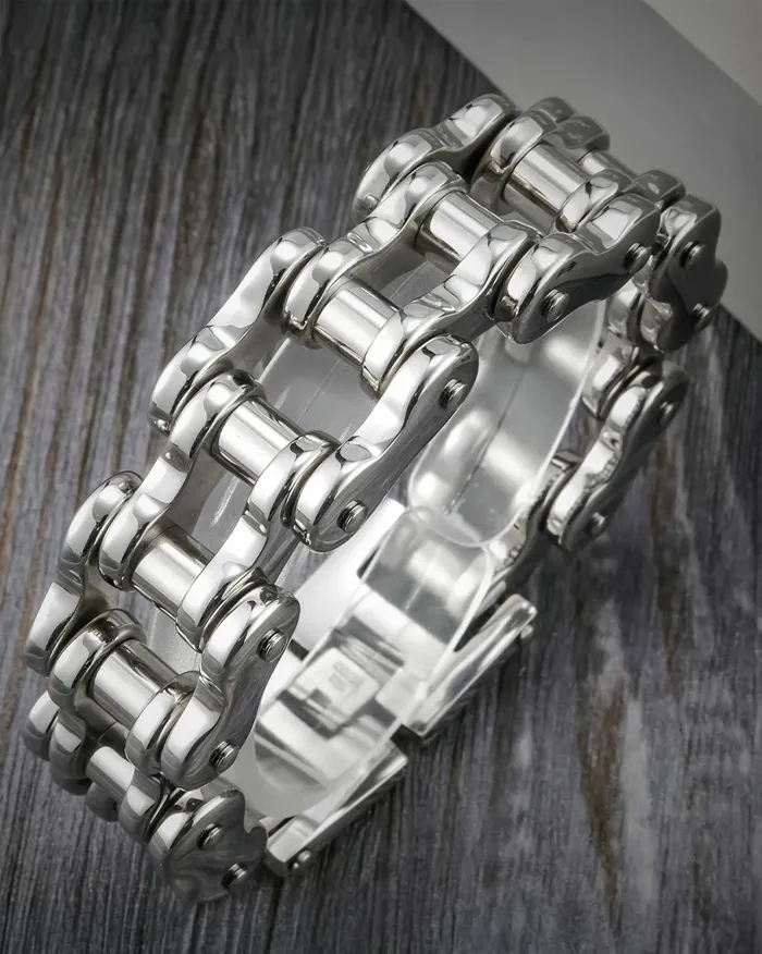 Men's heavy stainless steel bracelet "Kron" - Image 4
