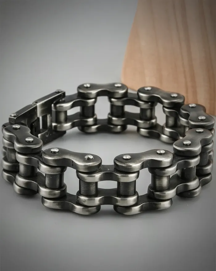 Men's heavy stainless steel bracelet "Kron" - Image 6