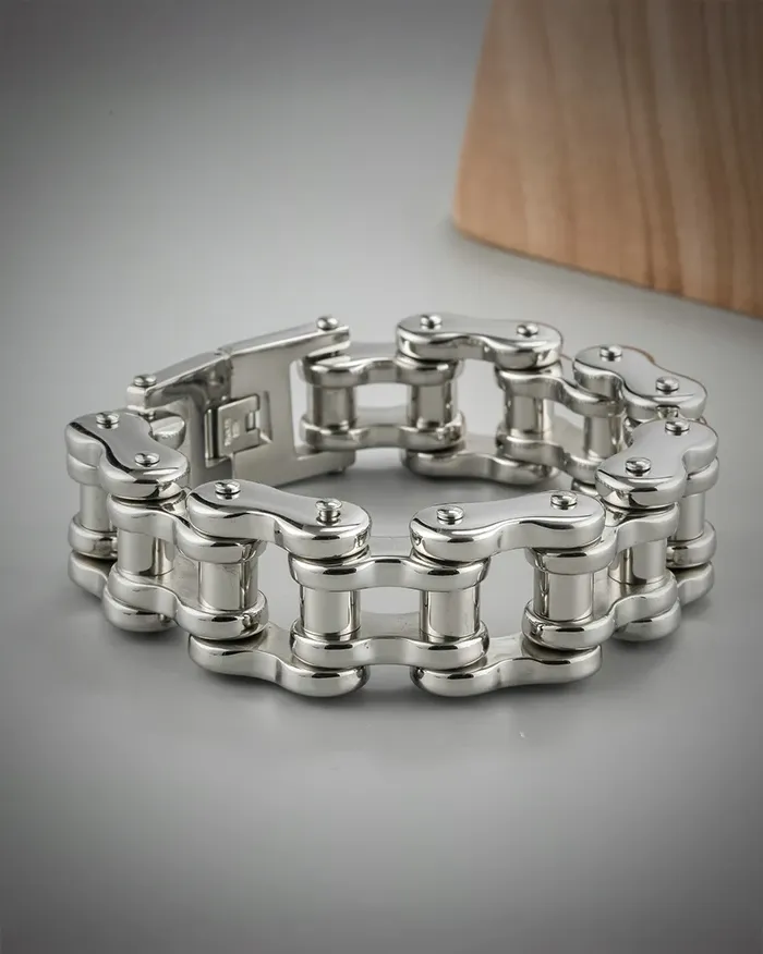 Men's heavy stainless steel bracelet "Kron" - Image 7
