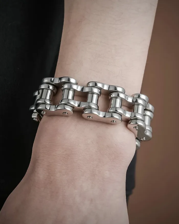 Men's heavy stainless steel bracelet "Kron" - Image 8