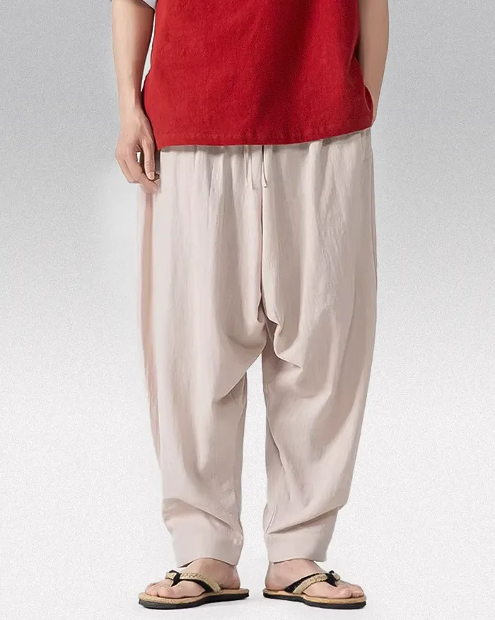 Men's linen harem pants "Kowada" - Image 4