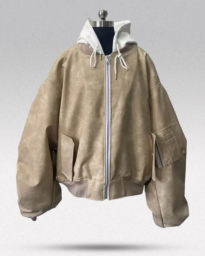 Oversize vintage leather jacket "Yakato" - Image 2