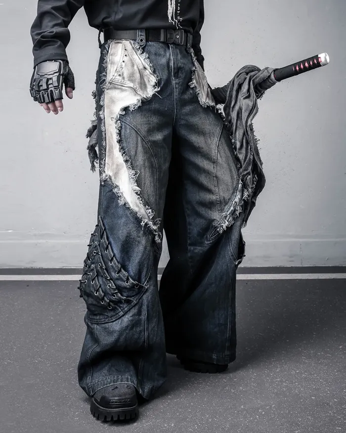 Patchwork Distressed Jeans "Vadra" - Image 5