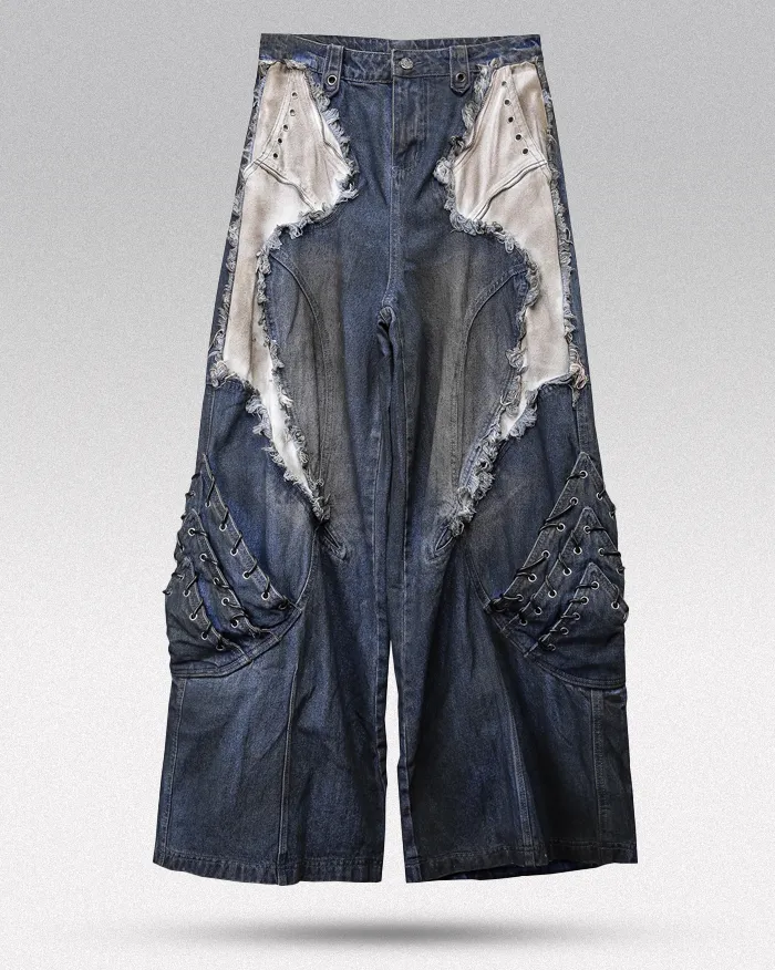 Patchwork Distressed Jeans "Vadra" - Image 7