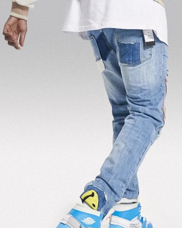 Patchwork jeans men's "Tarumizu" - Image 2