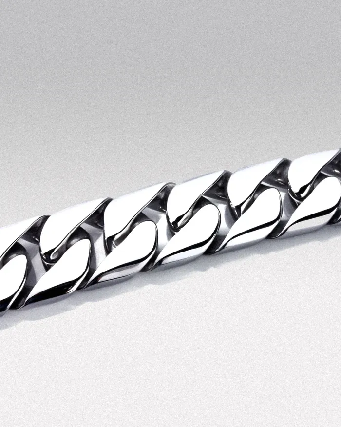 Polished Stainless Steel Bracelet "Nexa" - Image 4