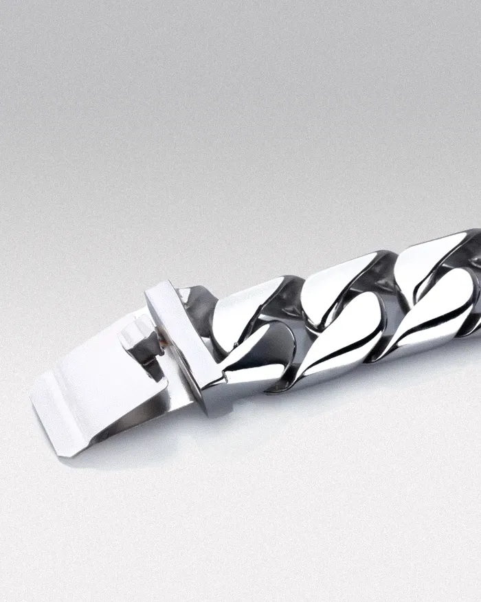 Polished Stainless Steel Bracelet "Nexa" - Image 5