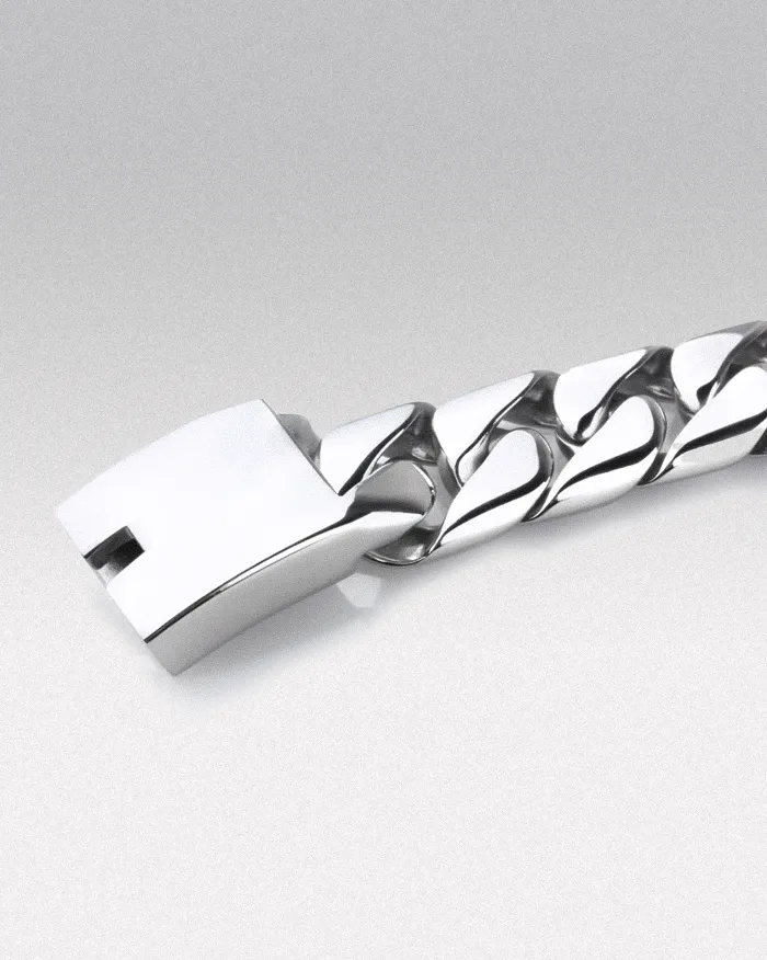 Polished Stainless Steel Bracelet "Nexa" - Image 6
