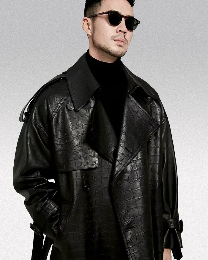 PU leather trench coat "Wakima" - Image 2