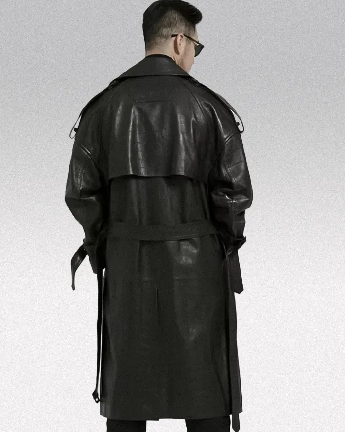 PU leather trench coat "Wakima" - Image 4
