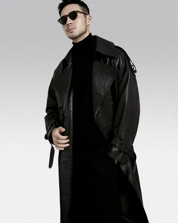 PU leather trench coat "Wakima" - Image 5