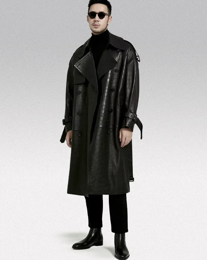 PU leather trench coat "Wakima" - Image 7