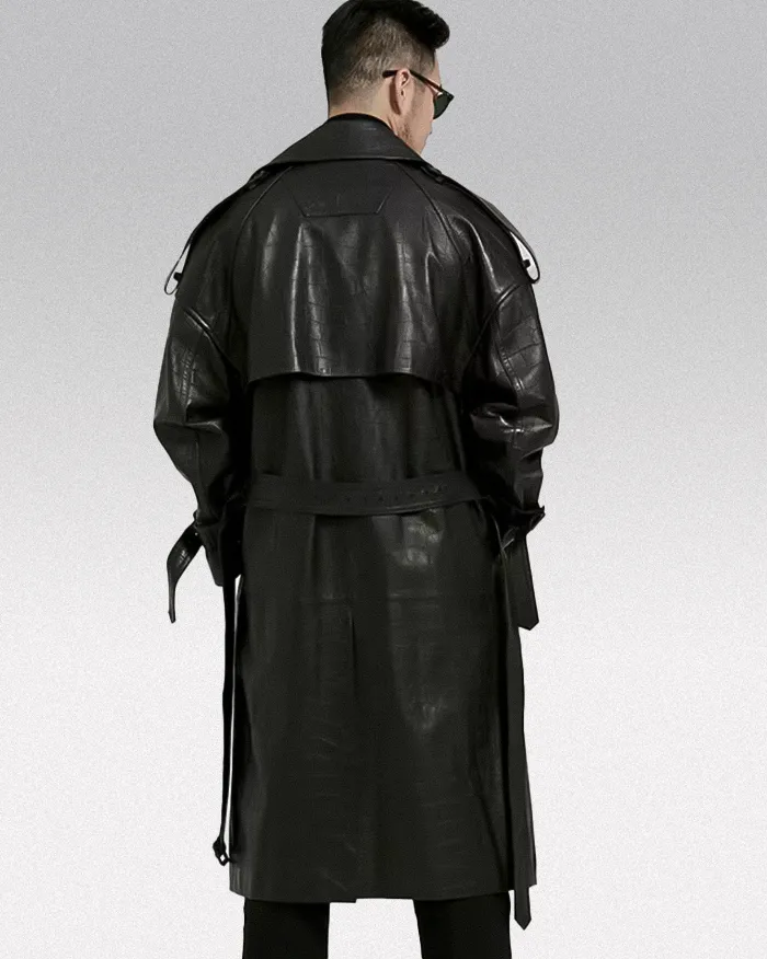 PU leather trench coat "Wakima" - Image 8