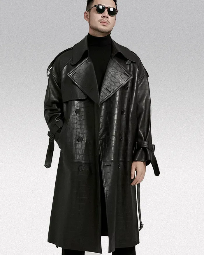 PU leather trench coat "Wakima" - Image 9