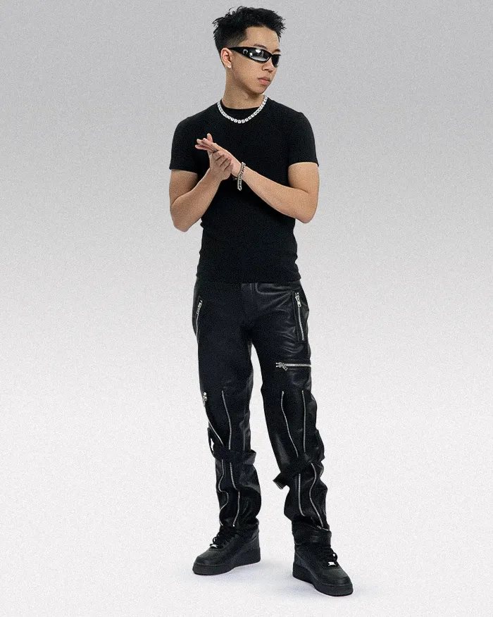 PU leather trousers "Miura" - Image 14