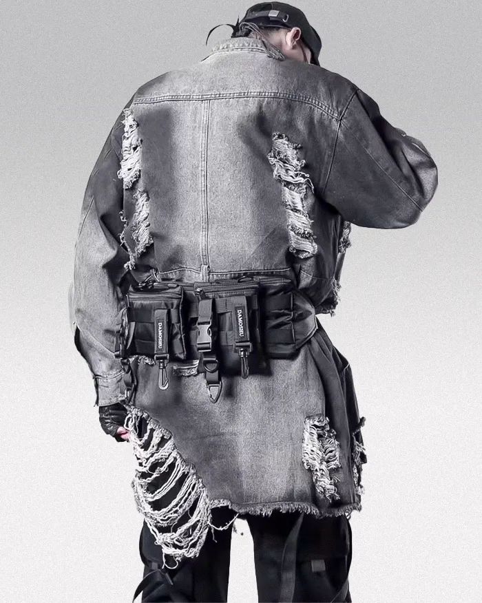 Ripped Denim Jacket "Kagama" - Image 2