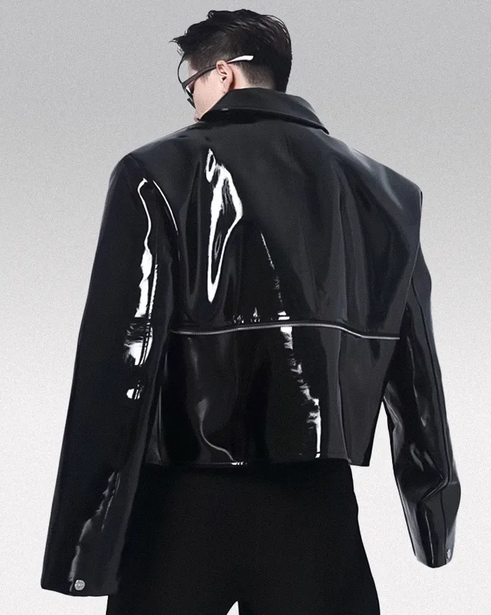 Shiny leather Jacket "Sagaka" - Image 2