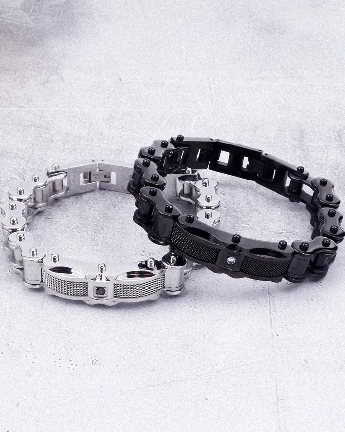 Stainless steel bike chain bracelet "Flux" - Image 3