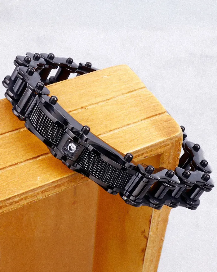 Stainless steel bike chain bracelet "Flux" - Image 4