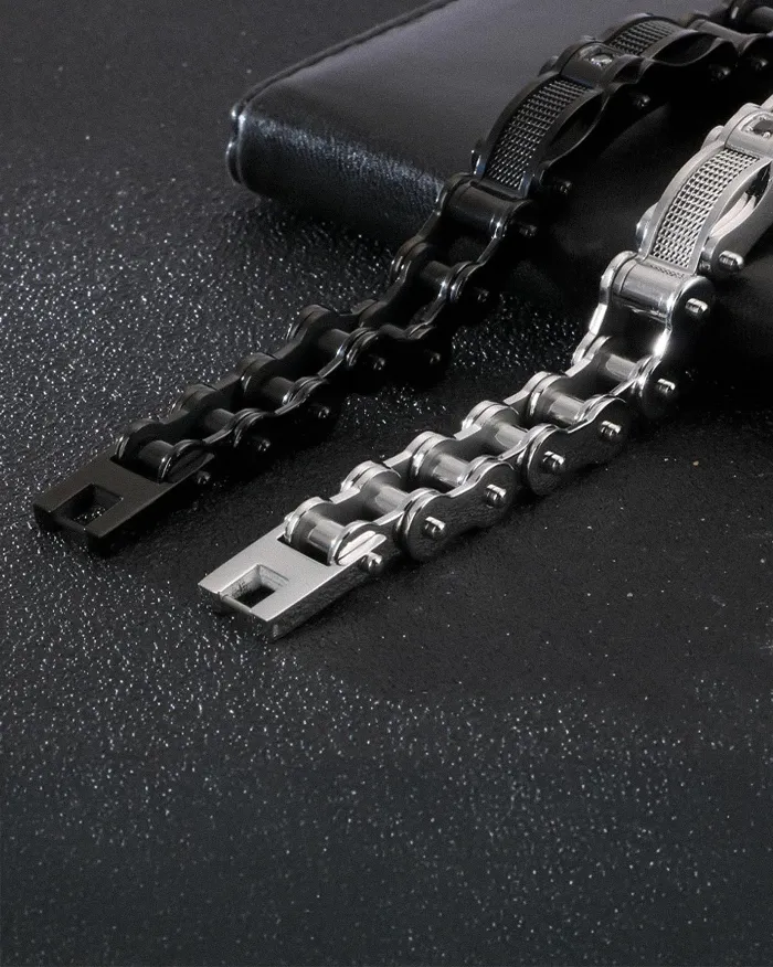 Stainless steel bike chain bracelet "Flux" - Image 7