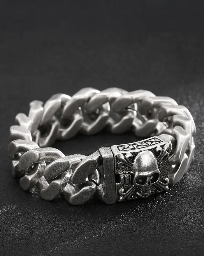 Stainless steel skull bracelet "Karn" - Image 11