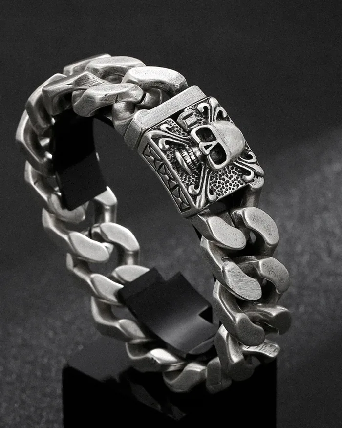 Stainless steel skull bracelet "Karn" - Image 5
