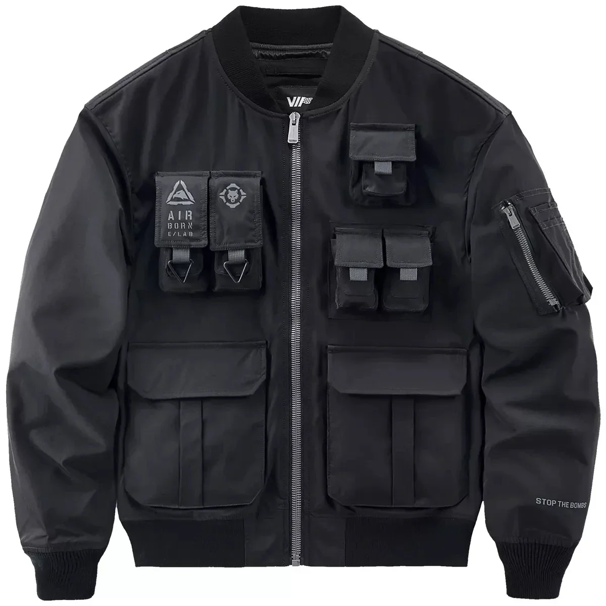 Black bomber jacket mens "Kitsuki" - Image 7