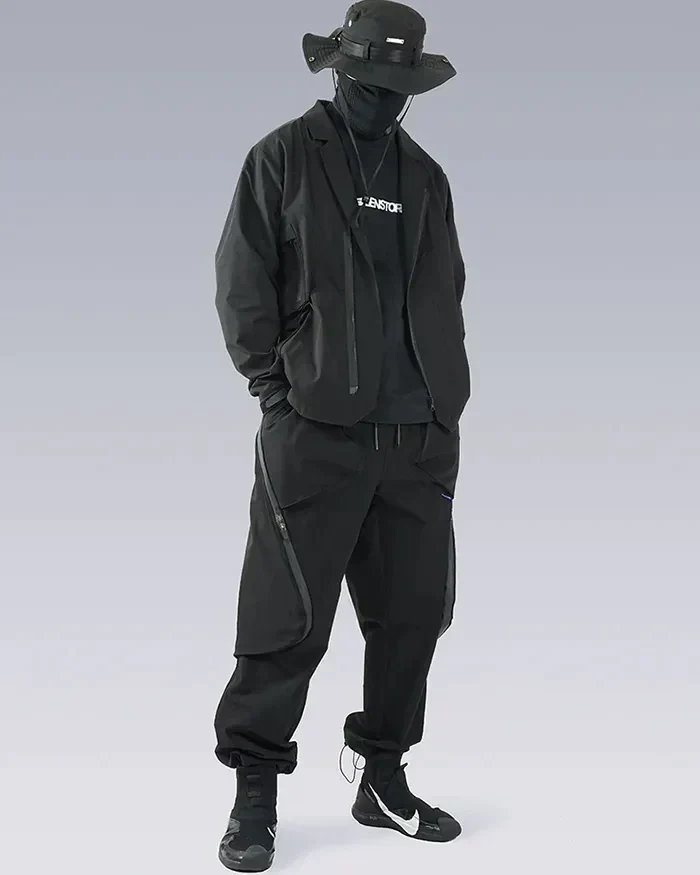 Black Techwear Jacket "Kino" - Image 10