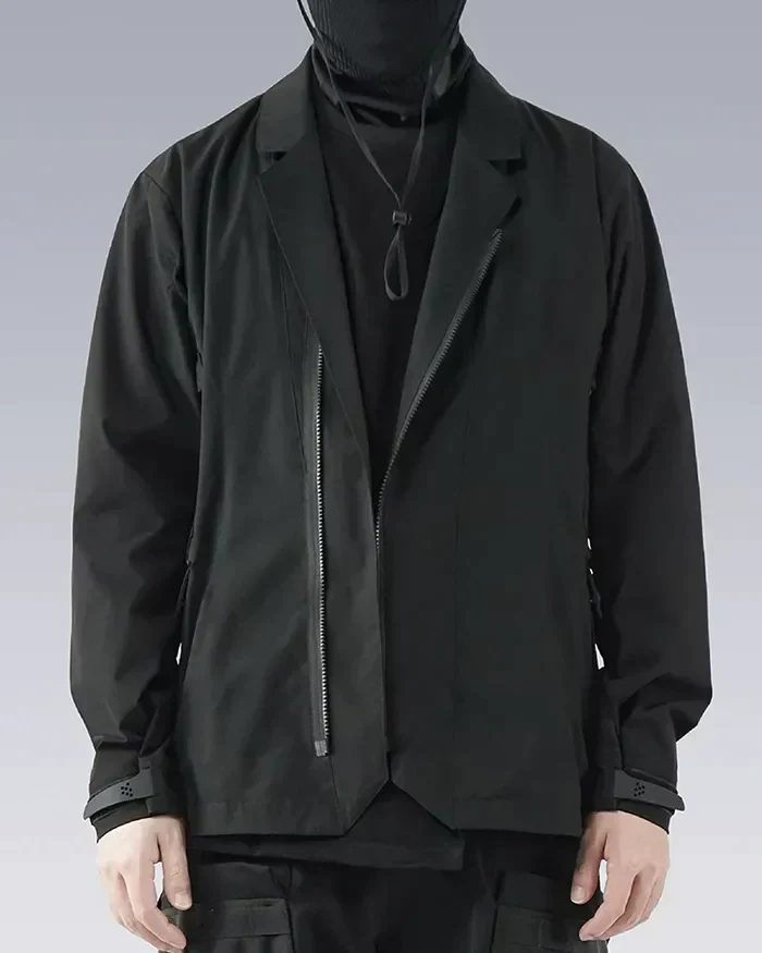 Black Techwear Jacket "Kino" - Image 4