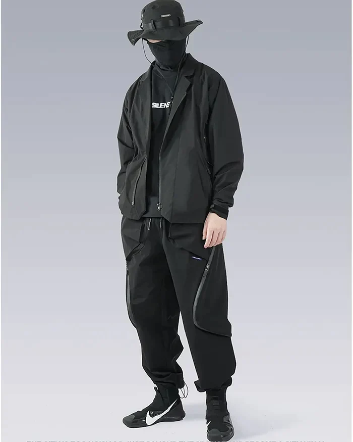 Black Techwear Jacket "Kino" - Image 6