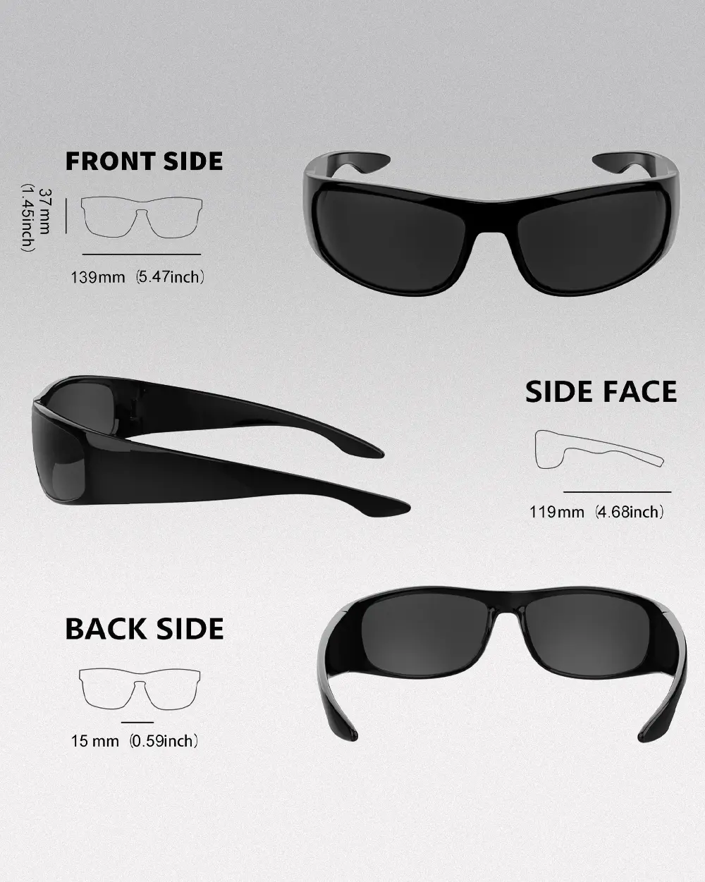 Techwear Sunglasses "Blackout" - Image 7