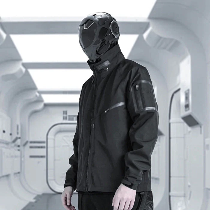 Black Techwear Windbreaker "Rinker" - Image 13