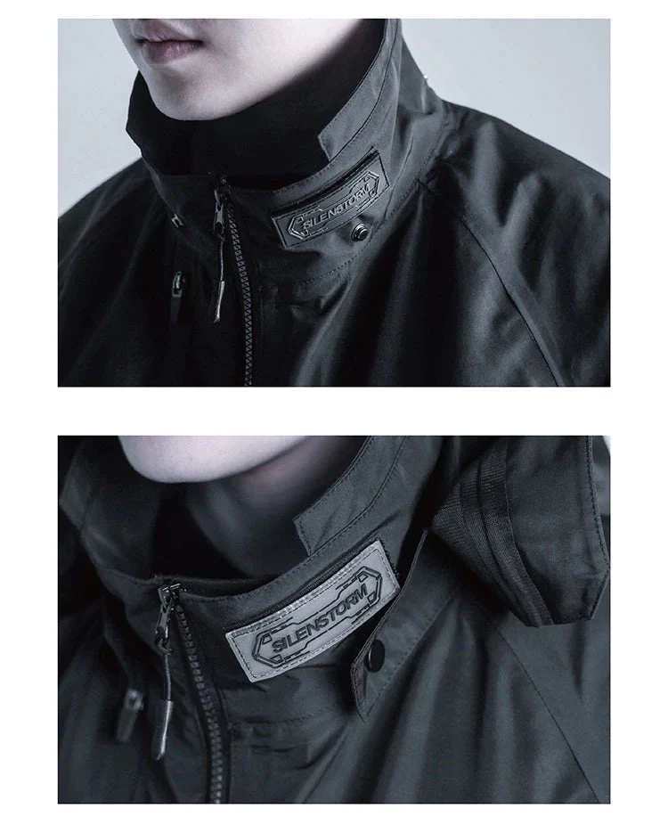 Black Techwear Windbreaker "Rinker" - Image 14