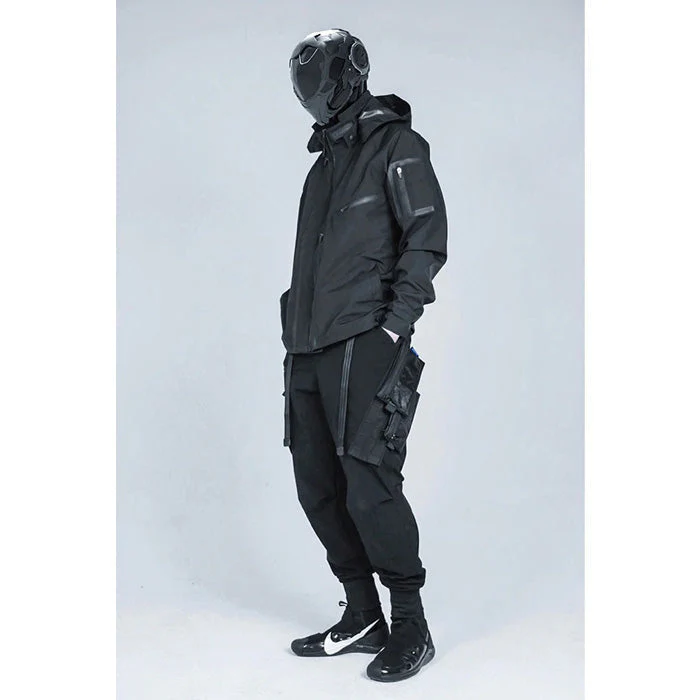 Black Techwear Windbreaker "Rinker" - Image 3