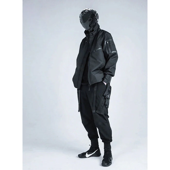 Black Techwear Windbreaker "Rinker" - Image 6