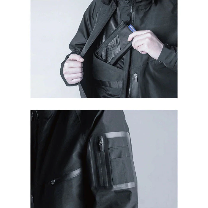 Black Techwear Windbreaker "Rinker" - Image 9
