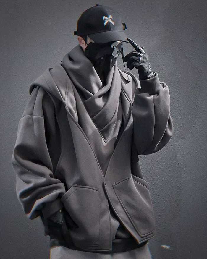 Turtleneck hoodie men's "Hinshiro" - Image 3