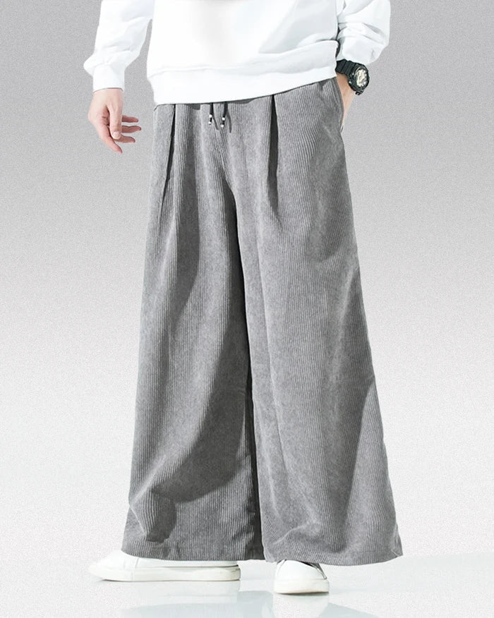 Velvet wide leg japanese pants "Shiko" - Image 2