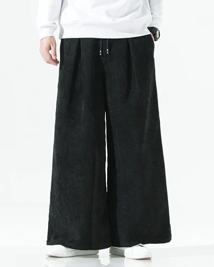 Velvet wide leg japanese pants "Shiko" - Image 3