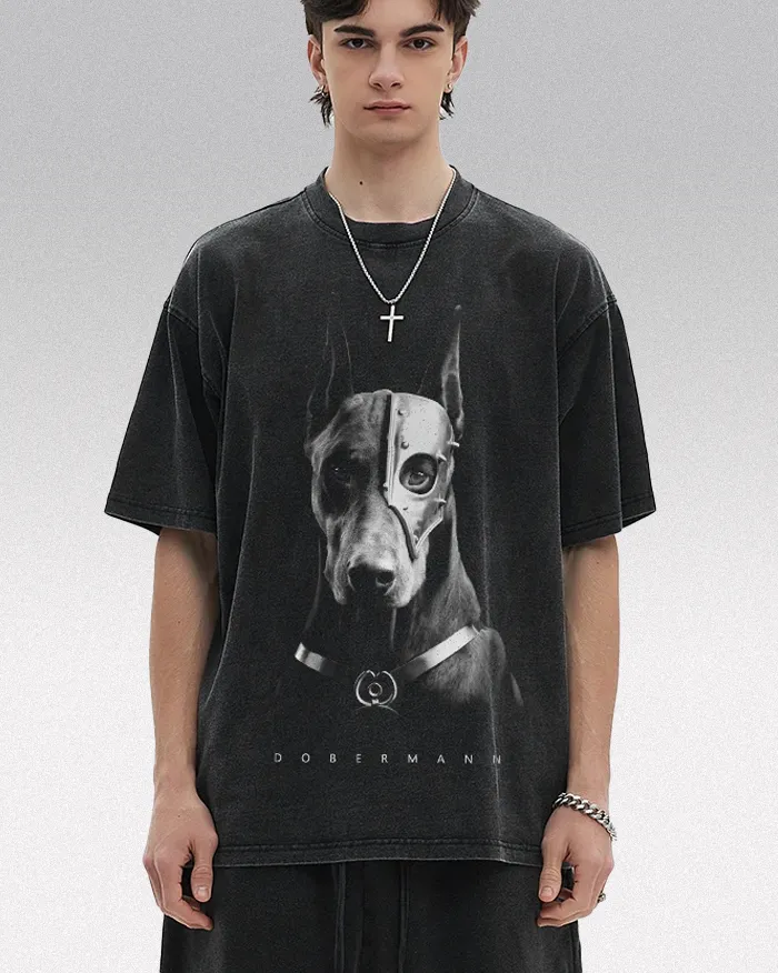 Washed Black T-Shirt "Crix" - Image 4