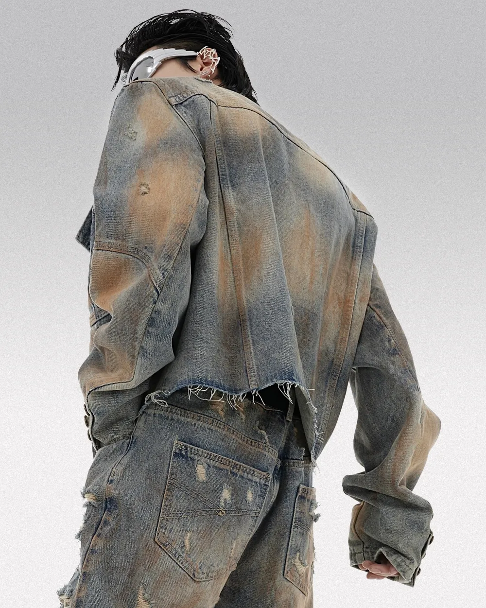 Washed Denim Jacket "Amami" - Image 3