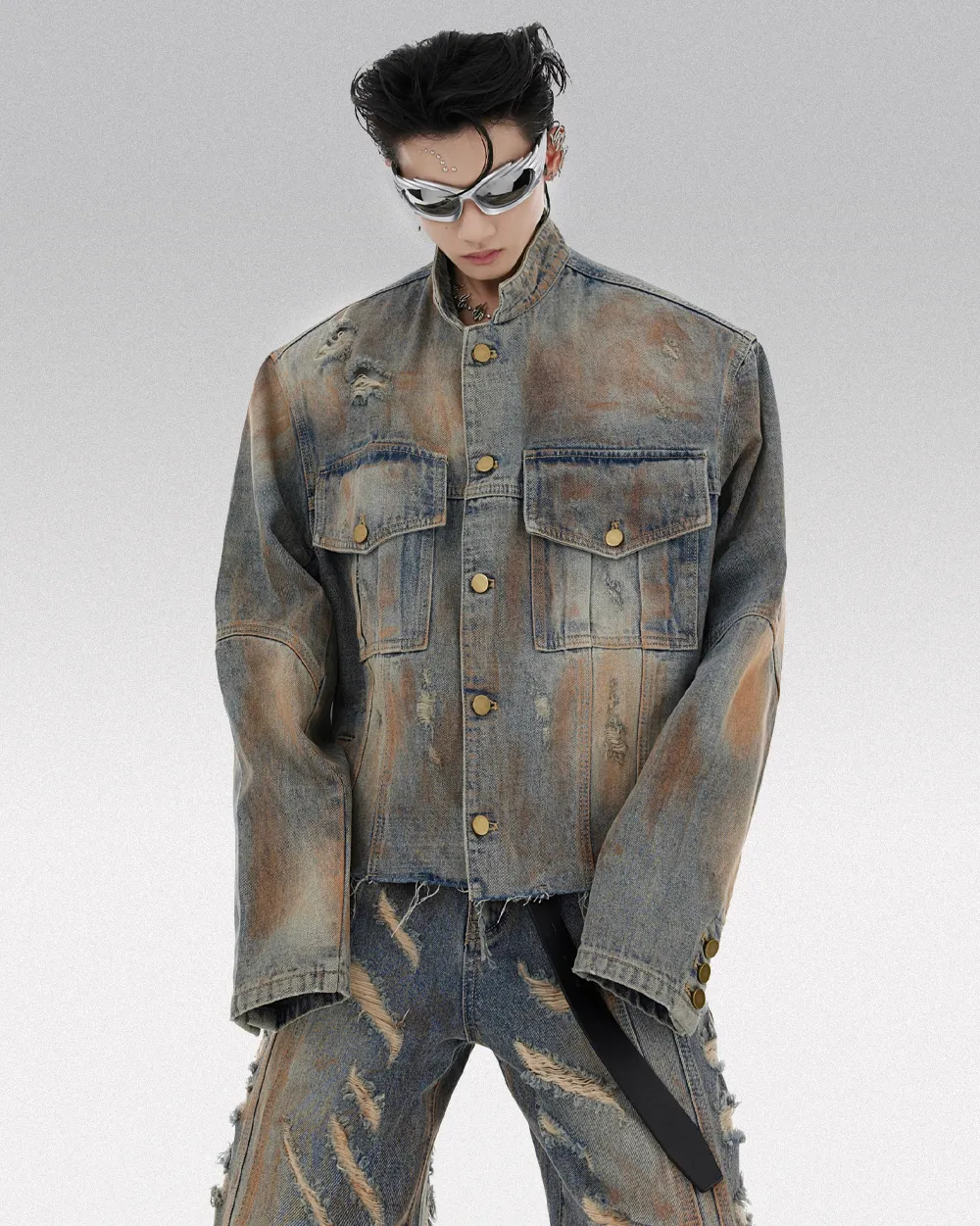 Washed Denim Jacket "Amami" - Image 6