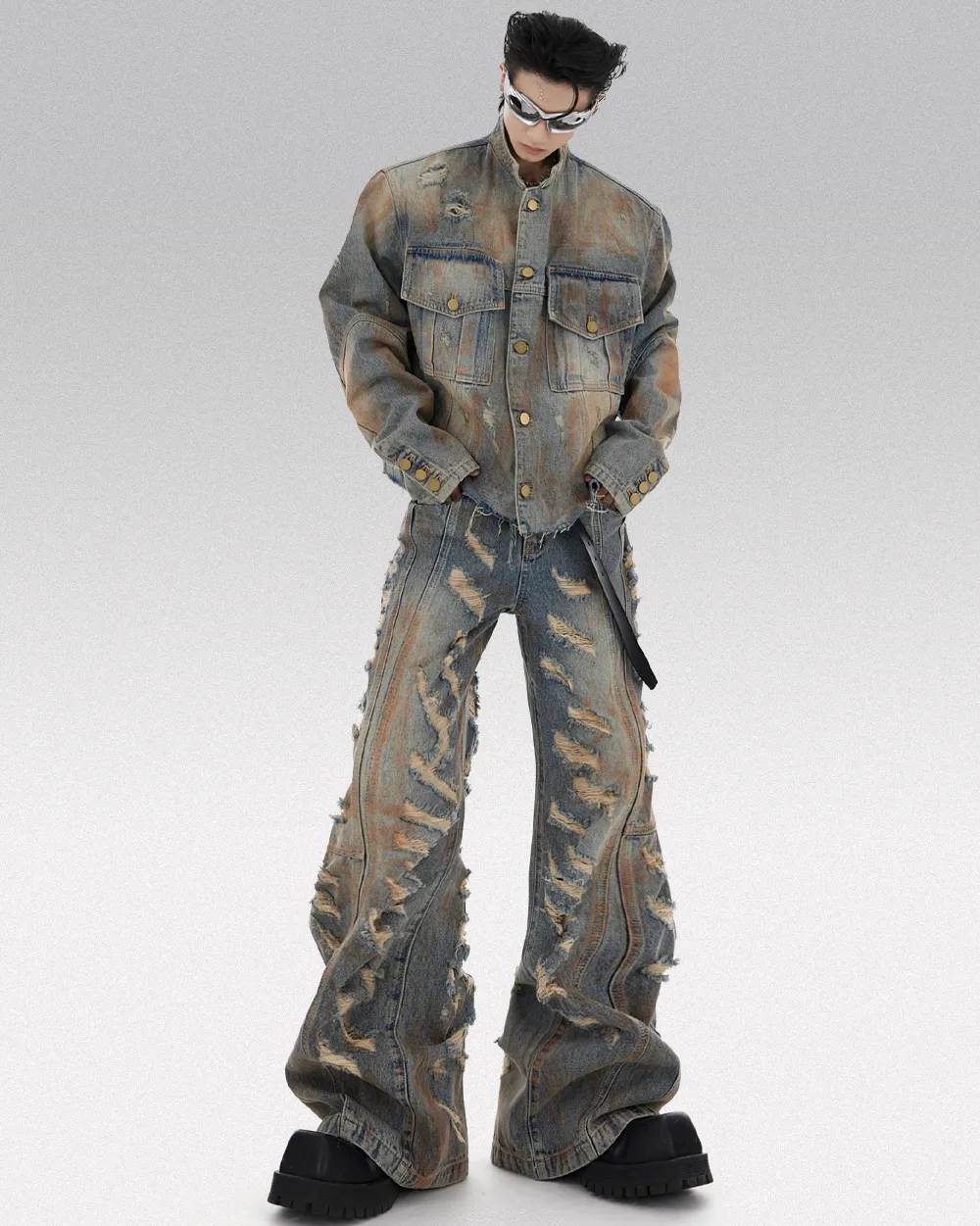 Washed Denim Jacket "Amami" - Image 7