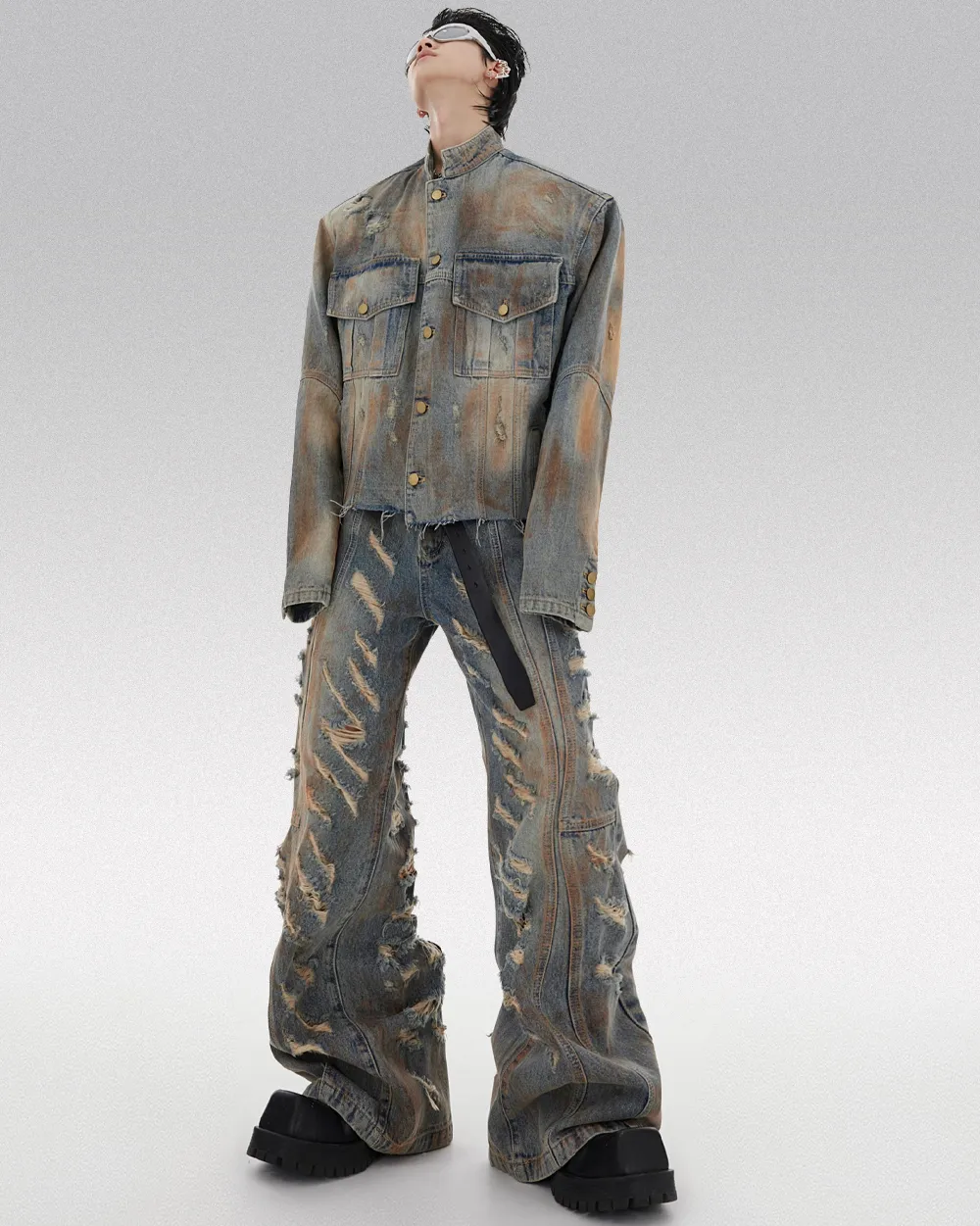 Washed Denim Jacket "Amami" - Image 8