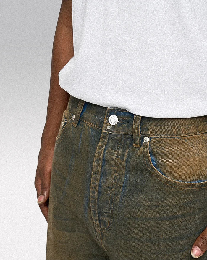 Wax coated jeans jeans "Nomi" - Image 5