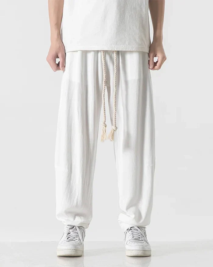 White harem pants "Mino" - Image 4