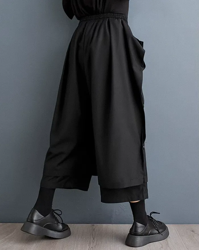Wide leg pants for women elastic high waisted "Tamaya" - Image 3