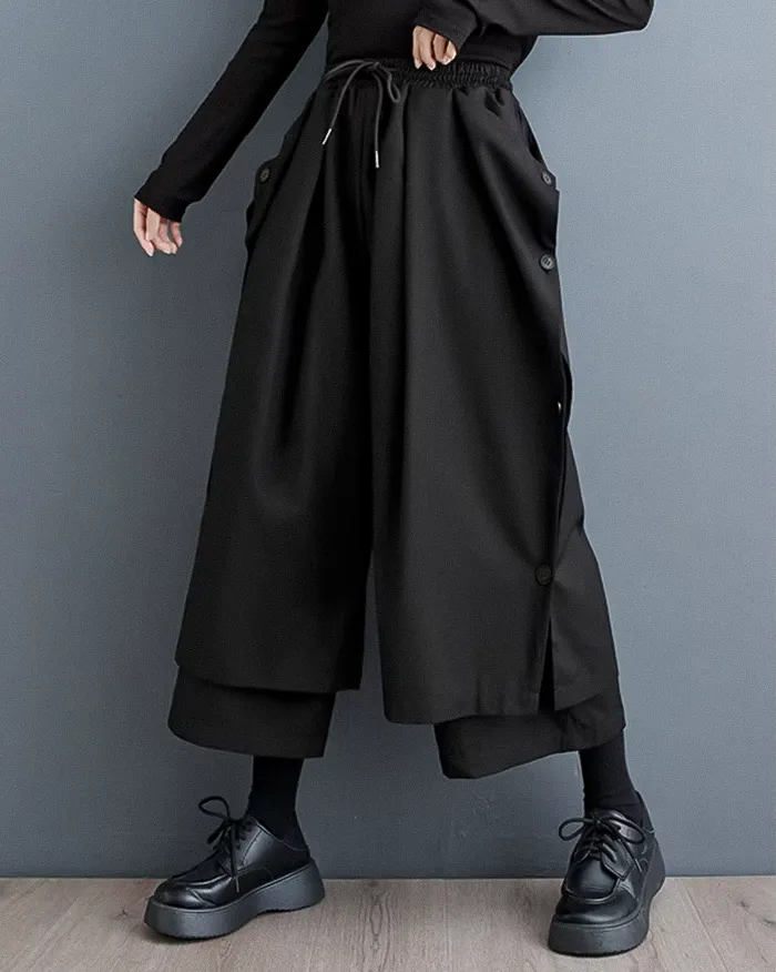 Wide leg pants for women elastic high waisted "Tamaya" - Image 4
