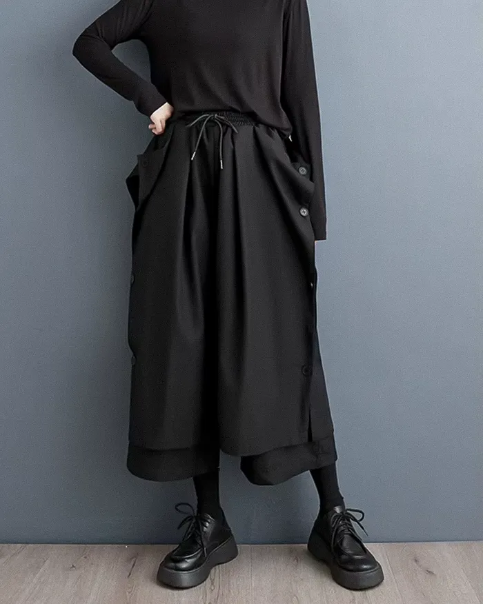 Wide leg pants for women elastic high waisted "Tamaya" - Image 5