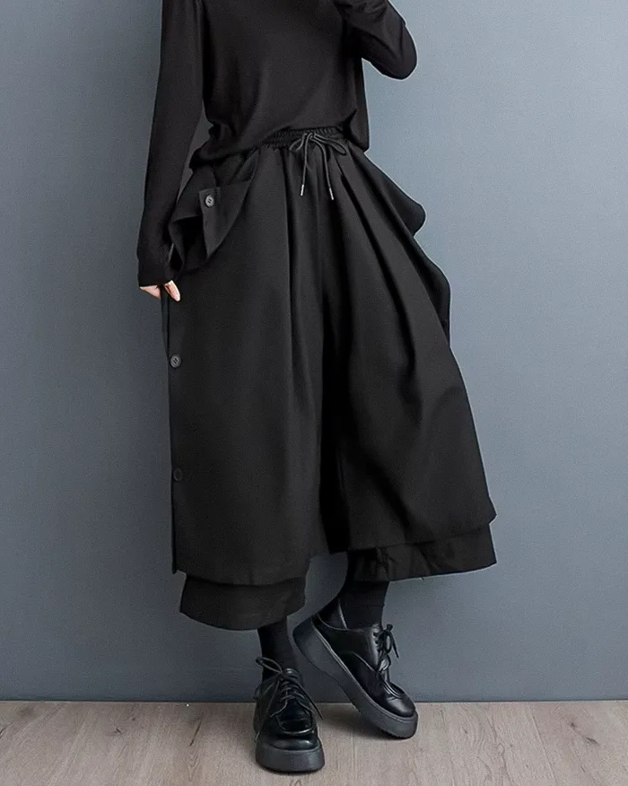 Wide leg pants for women elastic high waisted "Tamaya" - Image 6